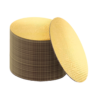 Tableros para pasteles de 10 pulgadas, redondos dorados, a prueba de grasa, cartón desechable, redondos para pasteles, bandeja Base circular para Pizza, tarta, decoración para hornear