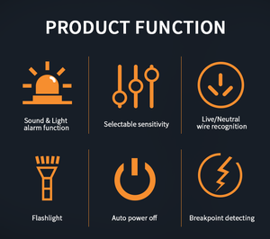 Vicimeter temassız gerilim dedektörü sıfır canlı tel çift menzilli LCD ses alarmı akıllı test cihazı AC-4 - Product Image 5