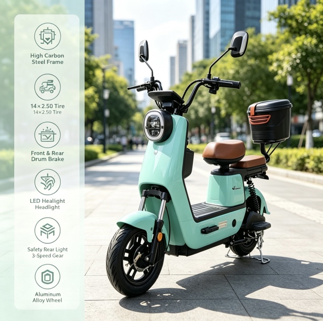 Best-selling High-quality, Low-priced Electric Bikes with Detachable Batteries and a Front Basket That Can Be Installed.