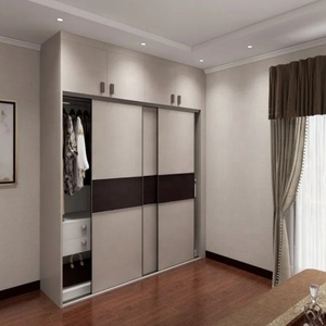 <span class=keywords><strong>Precios</strong></span> de Fábrica, Diseño Moderno con Acabado de Madera, Armario Minimalista de 3 Puertas Corredizas para Dormitorio, Muebles Sencillos para el Hogar de Estilo Indio - Product Image 4