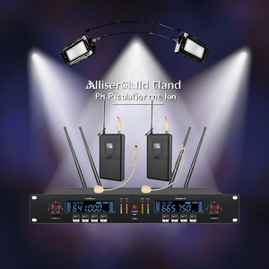 Système de casque sans fil haut de gamme/microphone à revers double canal 1000m longue portée - Product Image 2