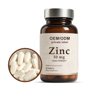 טבליות תזונתיות של אבץ גלוקונאט 50 מיליגרם לתמיכה חיסונית ובריאות העור עם ביו-זמינות גבוהה - Product Image 1