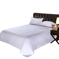 Drap plat en satin de coton 100% jacquard 300 fils/cm², écologique, taille extra large, possibilité de personnalisation