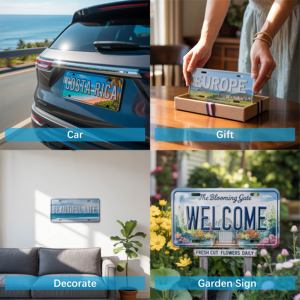 Tùy chỉnh thiết kế logo dập nổi USA Kích thước nhôm trang trí xe tấm giấy phép tấm tùy chỉnh lưu niệm tấm - Product Image 6