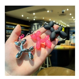 Cute Balloon Dog Women Girls Key Chain Key Chains Accessories for Bag Car Keys Jelly Dog Design Keychain Bag Charms