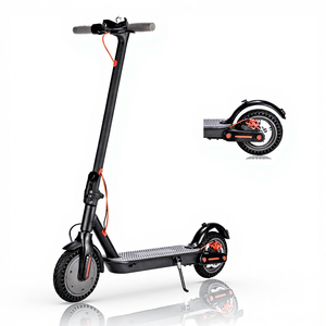 Trottinette électrique <span class=keywords><strong>à</strong></span> roue plane pliable, mini trottinette adulte de 8,5 pouces avec suspension arrière amortissante, moteur 350W, vitesse 30KM/H - Product Image 1