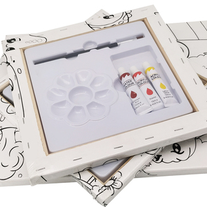 Vendita calda Pre-stampato cartone animato tela allungata pittura didattica <span class=keywords><strong>da</strong></span> <span class=keywords><strong>colorare</strong></span> Set di disegno - Product Image 4