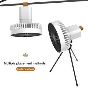 Ventilador de Camping Retráctil, Recargable de 1200mAh, Ventilador de Techo USB Portátil, Ventilador Eléctrico de Escritorio Inalámbrico, Plegable con Trípode, para Hogar y Exteriores - Product Image 2
