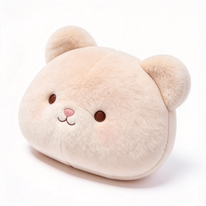 Oreiller en peluche doux de haute qualité en forme d'ours, jouet en peluche animal personnalisé, oreiller en peluche avec design d'ours en peluche sur mesure - Product Image 3