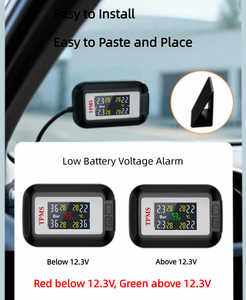 TPMS Bluetooth pour voiture, surveillance en temps réel, capteur interne, sans programmation, synchronisation rapide avec l'application mobile, double affichage - Product Image 4