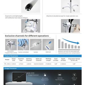 Ftl thiết kế mới linh hoạt dùng một lần choledochoscope tái sử dụng thú y thiết bị y tế - Product Image 5