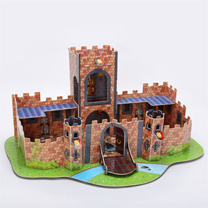 Gioco <span class=keywords><strong>Puzzle</strong></span> 3D Creativo Fai-da-Te con Cartone Grigio per Bambini, Modello Educativo da 51-<span class=keywords><strong>100</strong></span> Pezzi - Product Image 2