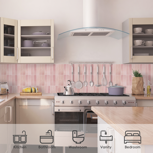 Pink Self Adhesive Wall <b>Tiles</b> Kitchen <b>Backsplash</b> 3D PU Gel Mosaic Sticker for Home Decor - Product Image 3