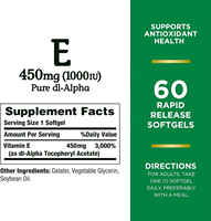 Aeglewell Vitamine E en gélules molles 1000 UI – Complément alimentaire pour la santé antioxydante des adultes
