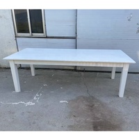 Table de ferme rectangulaire pliante en bois de 8 pieds pour événements, fêtes et mariages en extérieur – Offre Spéciale