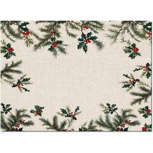 Alfombras de agujas de pino de Navidad invierno Navidad bayas botánicas alfombra antideslizante 3D pasillo para dormitorio sala de estar decoración del hogar Stock - Product Image 2