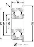 DALUO F6202-16-2RS 16x35x11 flanş rulman minyatür sabit bilyalı rulman mühürlü rulmanlar