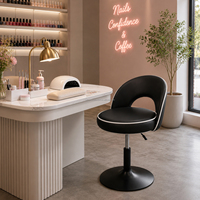 Tabourets de bar modernes multicolores avec base ronde et dossier rembourré, chaises de bar, mobilier de bar, chaise de comptoir