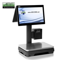 Báscula Electrónica POS Todo en Uno ABS ABS500 con Pantalla Táctil Capacitiva, Windows 10, Wi-Fi 6, Bluetooth 5.2, Negra, 1 Año de Garantía