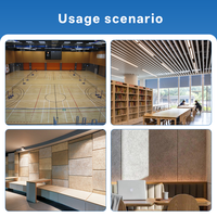 Panneau d'absorption acoustique en laine de bois de forme carrée moderne pour la décoration acoustique intérieure de la chambre à coucher, de l'entrepôt, de la salle de classe, texturé