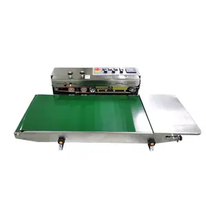 FRD-1000W Continuous Band Sealer Zipper Pouches Plastic Packaging Bag Heat Sealing Machine width 400mm conveying belt width