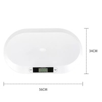 Balance numérique pour animaux domestiques, grande plateforme ronde, balance électronique précise pour chaton, chiot, petit animal, bébé