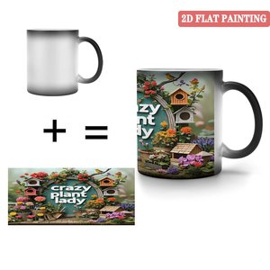 <b>Ceramic</b> Mug 11oz Frosted Black Heat Activated Color Changing Coffee <b>Cup</b> - Product Image 4