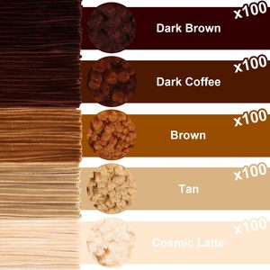 Warm Brown Vintage Palette 100 Premium Pipe Cleaners in 5 Retro Shades <b>for</b> Cozy Timeless Crafts Home Decor Gift Making - Product Image 3
