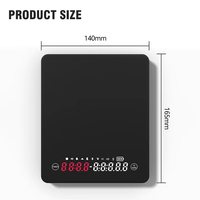 Balance de cuisine électronique portable avec minuteur, capacité 0,1g-2kg, affichage numérique, fonction Bluetooth, alimentée par piles, balance à café