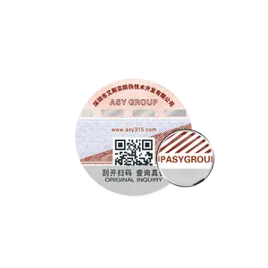 Rouleau d'autocollant d'étiquette à gratter avec code QR en argent adhésif imprimé personnalisé