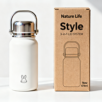 Boîte d'emballage auto-élevante en kraft gaufré personnalisée en usine avec fermeture magnétique pour tasse sous vide, mug de voyage, boîte cadeau, tasse isotherme