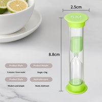 Minuteur cylindrique moderne en forme de sablier 30s/1min/2min/3min/5min/10min en ABS, portable, léger, écologique, fait main, durable