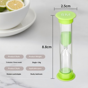 Minuteur cylindrique moderne en forme de sablier 30s/<span class=keywords><strong>1min</strong></span>/2min/3min/5min/10min en ABS, portable, léger, écologique, fait main, durable - Product Image 6