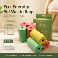 Sacs à déjections canines biodégradables écologiques en gros, motif patte, résistants à la déchirure, parfumés, logo personnalisé, simples, mignons, pour l'extérieur