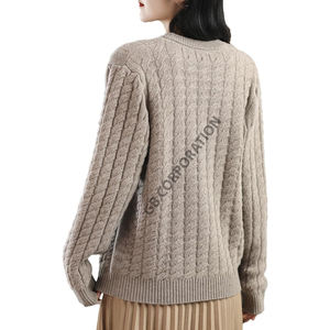 Pull thermique tricoté épais à col haut à la mode pour femmes, vêtements décontractés chauds pour l'hiver et le froid - Product Image 6