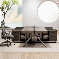 Poste de travail moderne avec cloison de bureau, bureau commercial en bois massif, mobilier de rangement multifonctionnel, séparateur de bureau