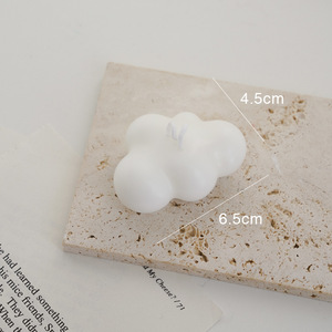 เทียนหอมรูปทรงเมฆ สีขาว พาราฟิน ขนาดเล็ก ของตกแต่งบ้าน ของขวัญ ของประดับตกแต่ง - Product Image 5