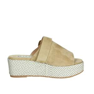 Sandalias de cuña para mujer Keys, color beige, K-11083, plataforma, suela de gamuza - Product Image 4