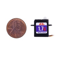 AGFRC C017CLS 0.065sec 1.7g Servomoteur numérique micro-nano sans noyau à engrenages en plastique, couple élevé, PWM 3.6-4.2V 13.5x6.2x16mm JST(JR) RC