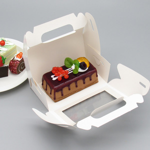 Custom Color Folding Paper Bakery Clear Pvc Paper Cardboard Made Cake Pastry Box With Window Carton Box for Food