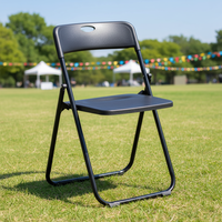 Chaise pliante en plastique de haute qualité pour activités de plein air, chaise empilable, chaise pour réunions de bureau