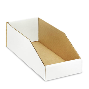Custom printed exhibit cardboard storage bin corrugated box