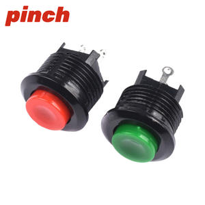 Pinch Push <b>Button</b> Switch 14mm 1NO Screw Terminal Self Resetting Green Plastic IP40 - Product Image 4