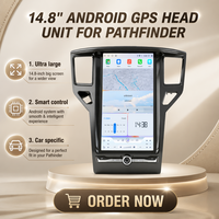 Autoradio Android avec écran tactile de 14,8 pouces, CarPlay sans fil, Android Auto, navigation GPS, USB, compatible avec Nissan Pathfinder, 1 an