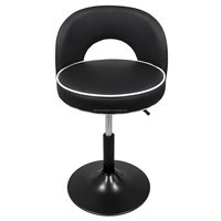 Tabourets de bar modernes multicolores avec base ronde et dossier rembourré, chaises de bar, mobilier de bar, chaise de comptoir