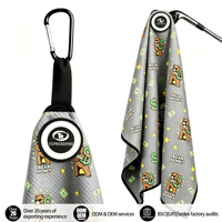 Serviette de golf gaufrée personnalisée avec logo, en microfibre, avec aimant pour caddie