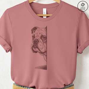 Camiseta OEM ODM con Diseño de Bulldog Inglés Escondiéndose, Camiseta Divertida con Diseño de Perro, Sudadera con Capucha, Taco Dog - Product Image 6