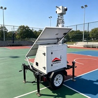Mini remorque de surveillance solaire haute durabilité avec 3 panneaux solaires de 100W pour usage agricole