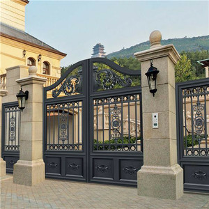 Puerta <span class=keywords><strong>de</strong></span> <span class=keywords><strong>Hierro</strong></span> Forjado <span class=keywords><strong>de</strong></span> Lujo <span class=keywords><strong>para</strong></span> Jardín, Diseño <span class=keywords><strong>de</strong></span> Reja <span class=keywords><strong>de</strong></span> Seguridad, Puerta Corredera Abatible, Puerta <span class=keywords><strong>de</strong></span> Entrada Principal - Product Image 1