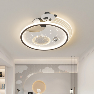 Lumière de plafond LED pour chambre d'enfant, protection oculaire, spectre <span class=keywords><strong>complet</strong></span>, design mignon, moderne, simple, créatif, <span class=keywords><strong>dessin</strong></span> <span class=keywords><strong>animé</strong></span>, panda <span class=keywords><strong>rouge</strong></span>, lapin - Product Image 3